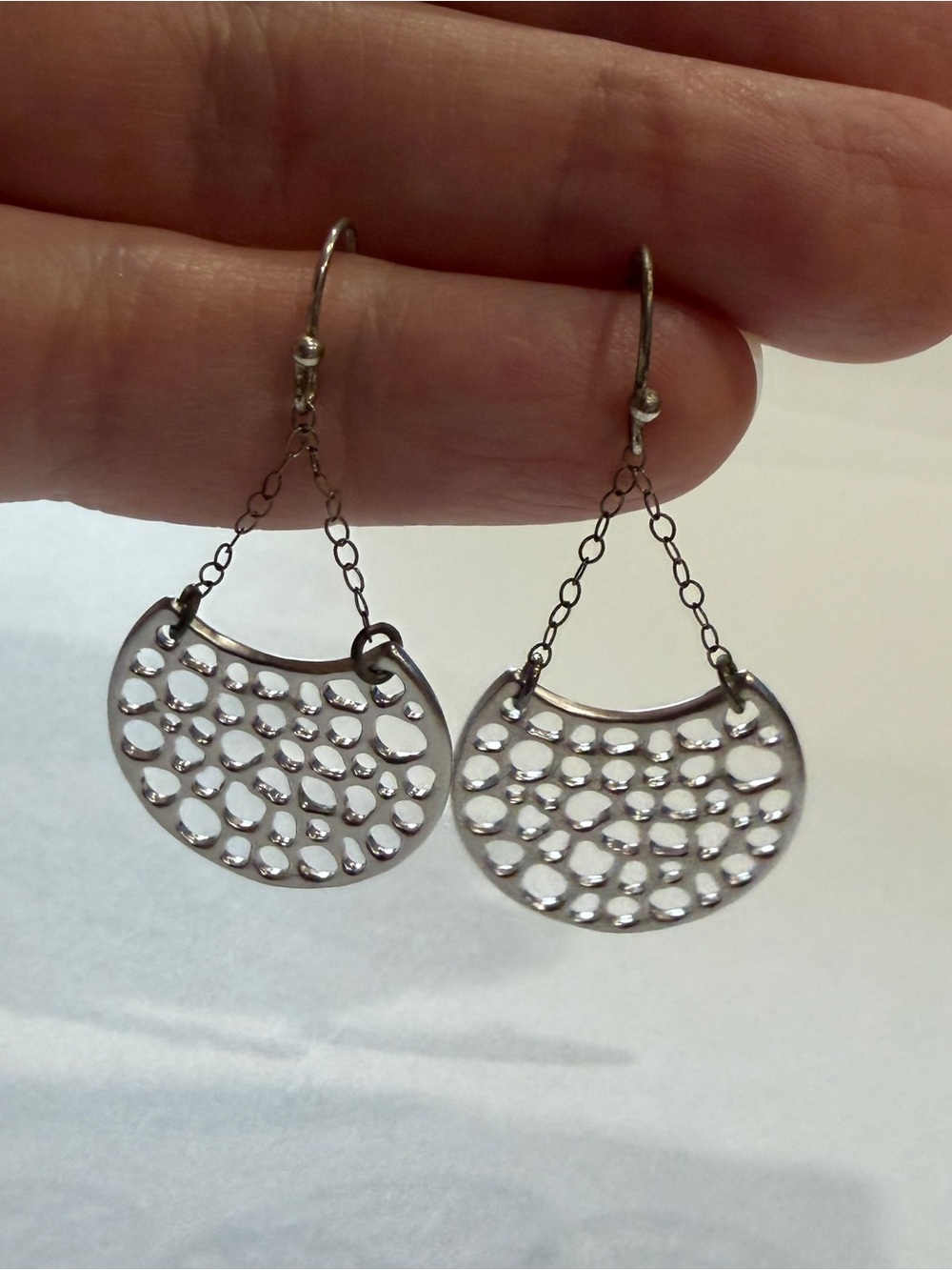 Silver Filigree Drop Earrings - Elegant Women's Jewelry